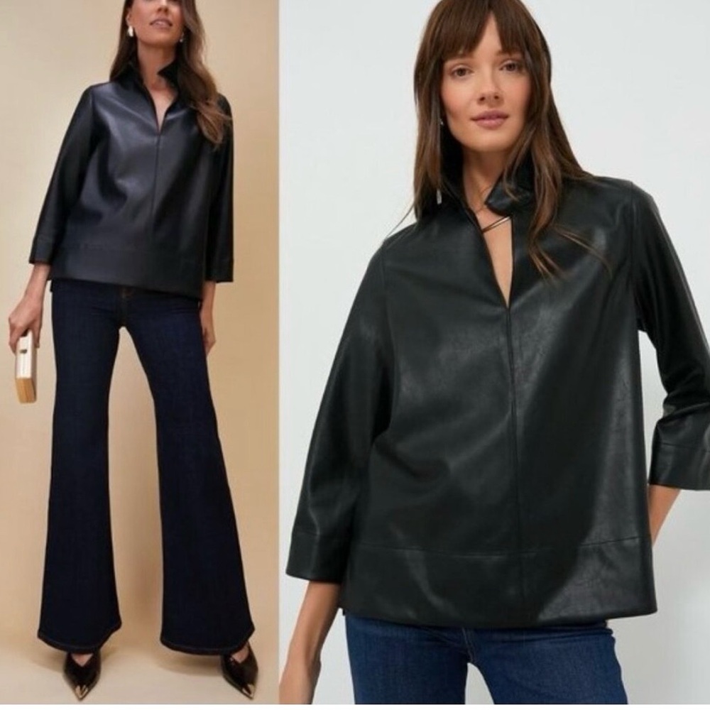 NWT - Tuckernuck Margot Faux Leather Tunic